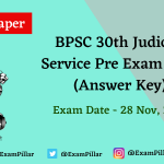 BPSC 30th Judicial Service Pre Exam 2018 (Answer Key)