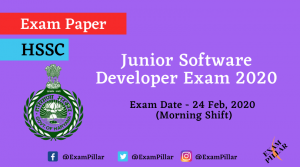 HSSC Junior Software Developer Exam 24 Feb 2020 (Morning Session) Answer Key