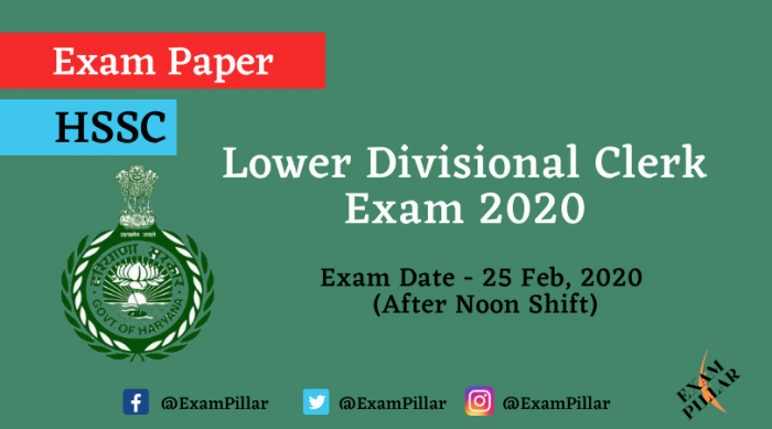 HSSC Lower Divisional Clerk Answer Key