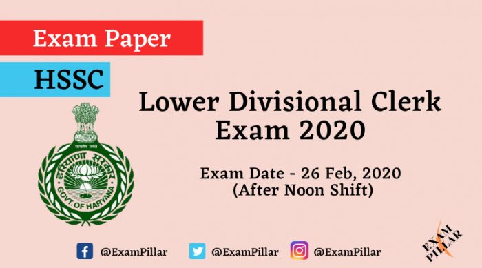 HSSC Lower Divisional Clerk Answer Key