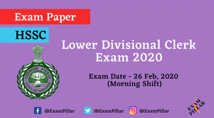 HSSC Lower Divisional Clerk Answer Key