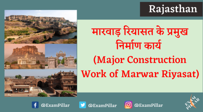 Major Construction Work of Marwar Riyasat