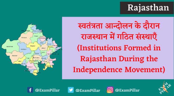 Institutions Formed During the Freedom Movement