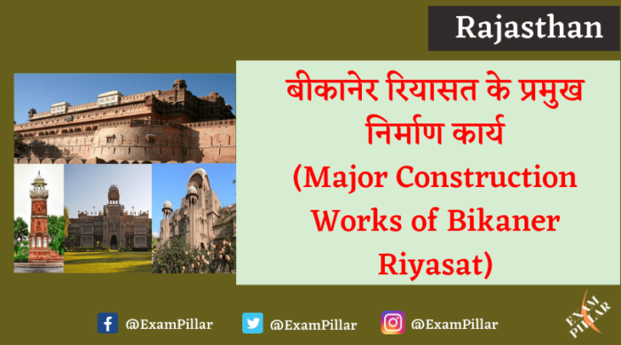 Major Construction Works of Bikaner Riyasat