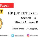 HP JBT TET Exam 2020 – Hindi (Answer Key)