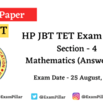 HP JBT TET Exam 2020 – Mathematics (Answer Key)