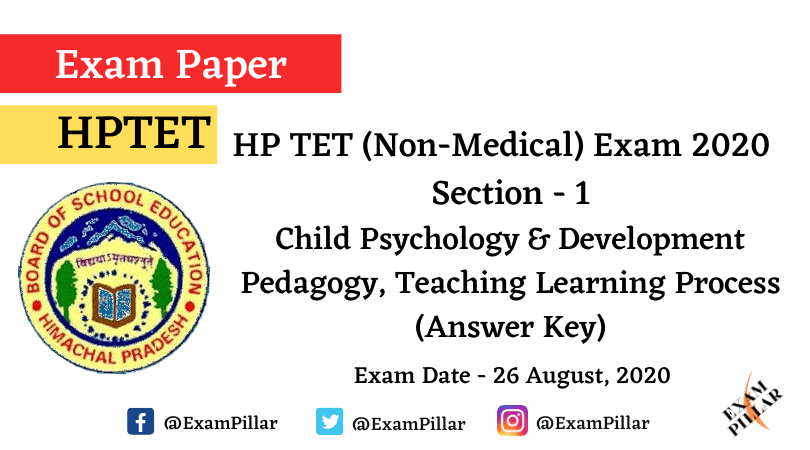 HPTET (Non Medical) Exam 2020 - CPD (Answer Key)