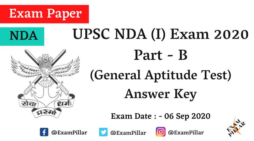 NDA (I) 2020 Exam – Part - B (Answer Key) | TheExamPillar