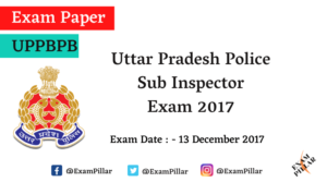 UP Police SI Exam 2017 Answer Key