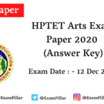 HPTET Arts Exam Paper - 12 Dec 2020 (Answer Key)