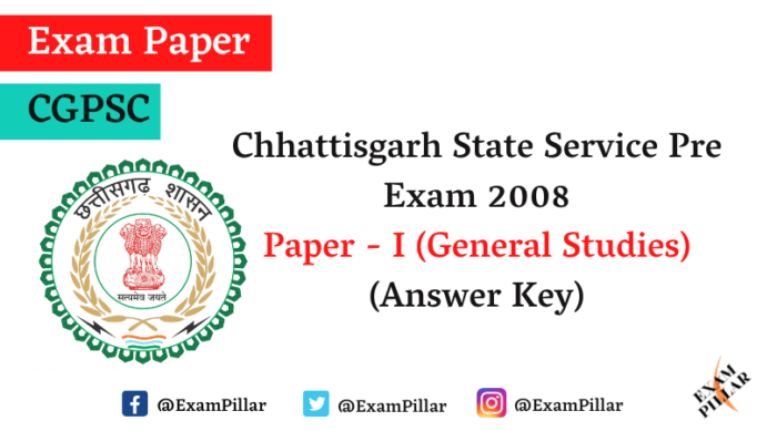 CGPSC Pre Exam 2008 Paper