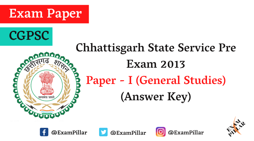 Chhattisgarh PCS Pre Exam 2013 Answer Key
