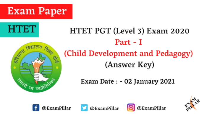 HTET PGT Answer Key 2021