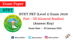 HTET PRT Answer Key 2021