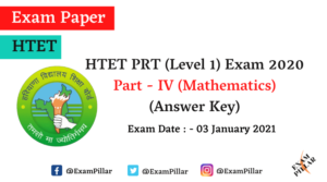 HTET PRT Answer Key 2021