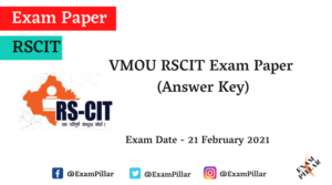 RSCIT 21 Feb 2021 Answer Key