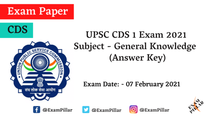 UPSC CDS 2021 Answer Key