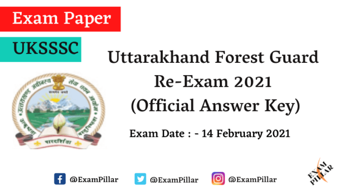 Uttarakhand Forest Guard Re-Exam Official Answer Key