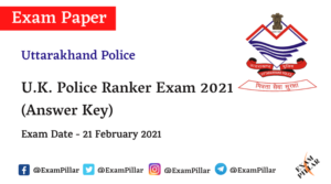 Uttarakhand Police Ranker Answer Key