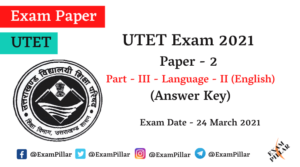 UTET 2021 Paper 2 Answer Key