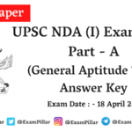 NDA 2021 General Aptitude Test Answer Key