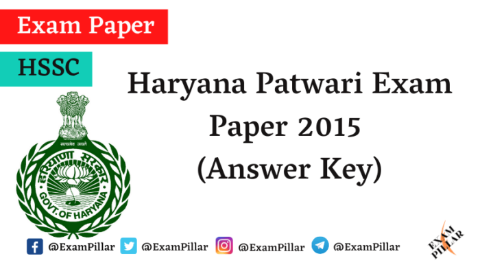 HSSC Patwari Exam Paper