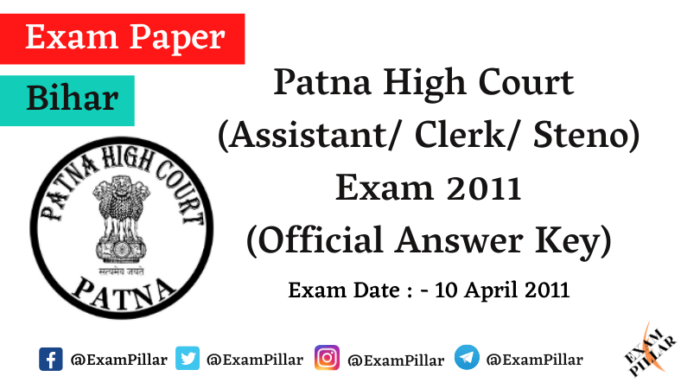 Patna High Court (Assistant Clerk Steno) Exam Paper