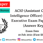 IB ACIO Executive 18 Feb 2021 Answer Key