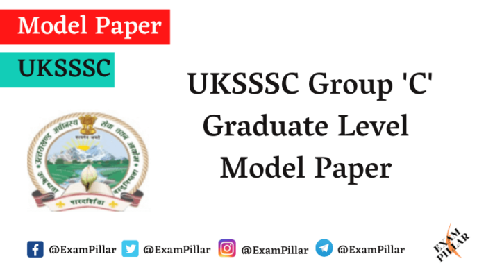 UKSSSC Group C VDO VPDO 2021 Model Paper