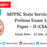 MPPSC Pre Exam Paper 2021 Answer Key