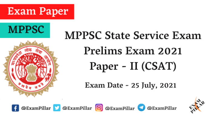 MPPSC Pre Exam Paper 2021 Answer Key