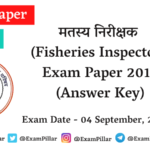 UBTER Fisheries Inspector Exam Paper with Answer Key