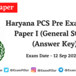 Haryana PCS Pre Exam 2021 Answer Key