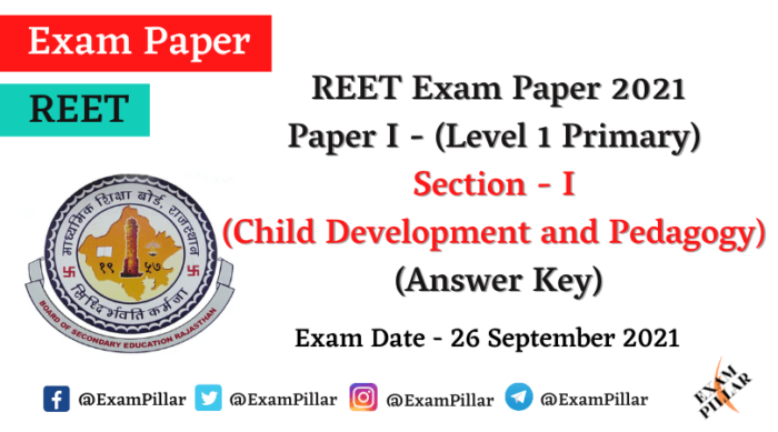 REET Level 1 Exam 2021 (Answer Key)