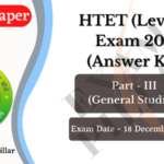 HTET (Level 3) Exam 18 Dec 2021 (Answer Key)