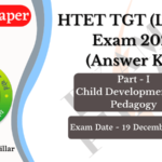 HTET TGT (Level 2) Exam 19 Dec 2021 (Answer Key)