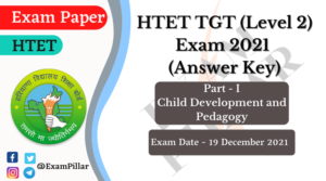 HTET TGT (Level 2) Exam 19 Dec 2021 (Answer Key)