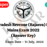 UPSSSC UP Revenue (Rajasva) Lekhpal Mains Exam 2022 (Answer Key)