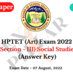 HPTET (Art) Exam 2022 Answer Key