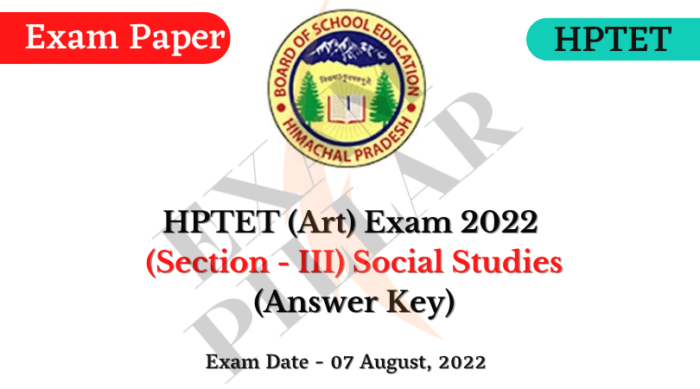 HPTET (Art) Exam 2022 Answer Key