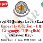 REET 2022 Answer Key