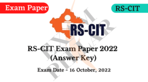 RS-CIT Exam Paper 16 Oct 2022 (Answer Key)