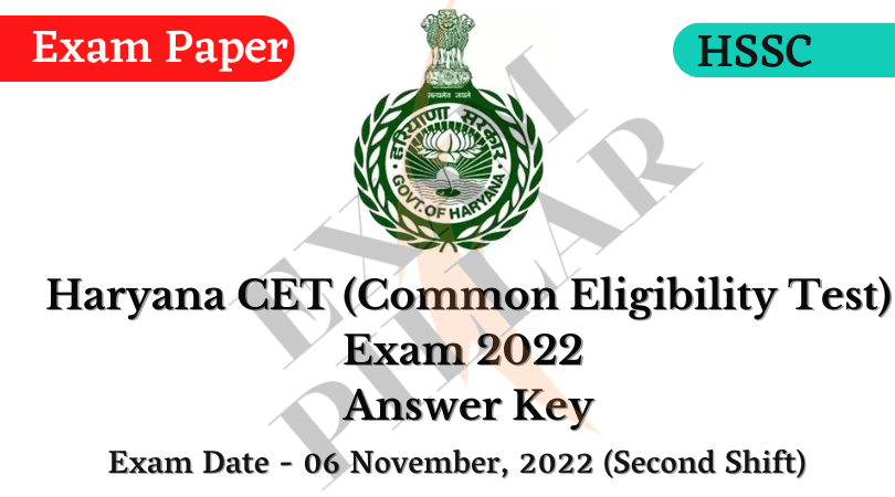 HSSC CET (Common Eligibility Test) Exam 2022 Answer Key