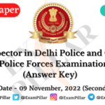 SSC CPO Examination 2022 Answer Key