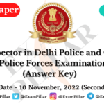 SSC CPO Exam 2022 Answer Key