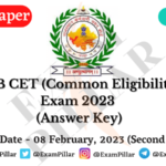 Rajasthan CET Exam 2023 Answer Key