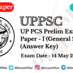 UPPSC PCS Prelim Exam 14 May 2023 (Answer Key)