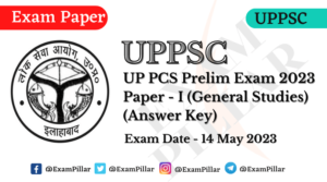 UPPSC PCS Prelim Exam 14 May 2023 (Answer Key)