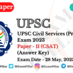 UPSC Civil Services (Preliminary) Exam 2023 Paper II (CSAT) 28 May 2023 (Answer Key)