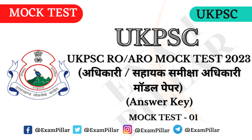 UKPSC ROARO MOCK TEST 2023 - 01 (Answer_Key)